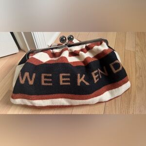 Pasticcino bag by Max Mara W Striped Clutch Bag - Black, Brown, Cream